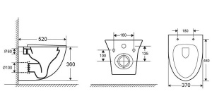 Подвесной унитаз Grossman GR-4456S безободковый с крышкой Soft Close