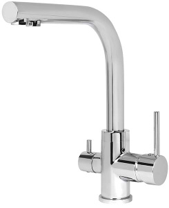 Смеситель для кухонной мойки AquaSanita Akvaduo 2663 L 001 chrome / 2663 L 002 nickel под фильтр, никель