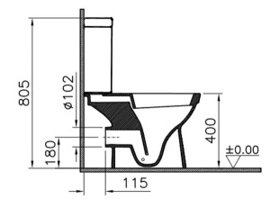 Напольный унитаз Vitra Norm Eisberg Duroplast 9844B099-7202 (сиденье Soft Close), белый