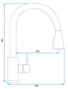 Смеситель для кухонной мойки Rea Cross chrom REA-B5310 / nikiel matt REA-B5308, хром