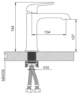 Смеситель для умывальника Gappo G1050-8