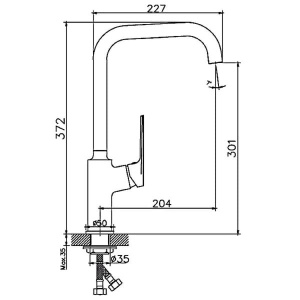 Смеситель для кухонной мойки Haiba HB70533-3