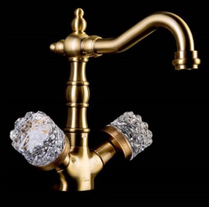 Смеситель для умывальника Boheme Crystal 312-CRST