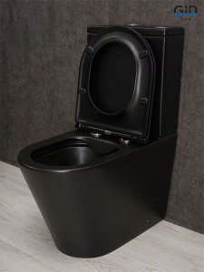 Напольный унитаз Gid Tn2189Bm с сиденьем Soft Close, черный матовый