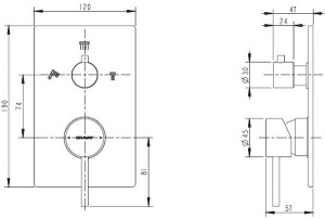 Смеситель скрытого монтажа Bravat Arc P69193C-ENG (3 функции), хром