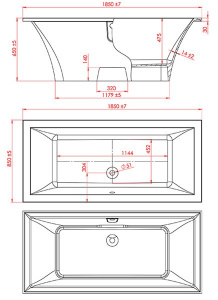 Ванна из искусственного камня Astra-form Лотус Solid белая, 185х85