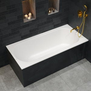 Ванна из искусственного камня Whitecross Gin белый матовый Solid Surface, 175x75, белый матовый Solid Surface