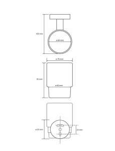 Стакан Bemeta Graphit 156110012