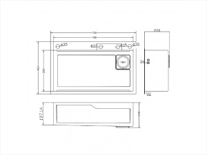 Кухонная мойка Wisent WG37546D 8 в 1
