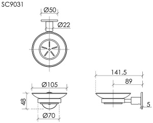 Мыльница Sancos Base SC9031CH