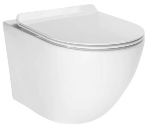 Комплект инсталляции Berges Аtom 410 c кнопкой и унитазом AV Engineering Comfort AVWHR203, белый глянцевый