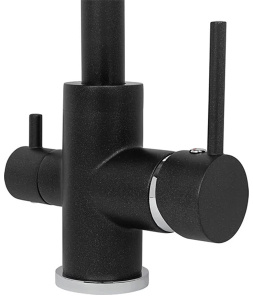 Смеситель для кухонной мойки Zorg Akvaduo Premium Brass black metallic под фильтр