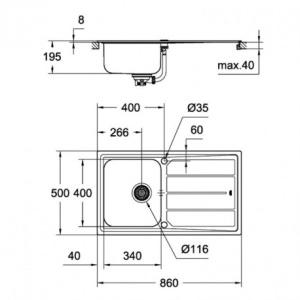 Кухонная мойка Grohe K500 31573SD0 + смеситель Grohe Minta 32168000
