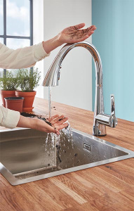 Смеситель для кухонной мойки Grohe Zedra Touch 30219002 / 30219DC2 сенсорный, хром