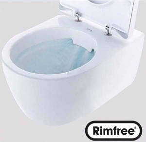 Подвесной унитаз Geberit myDay Rimfree безободковый, белый