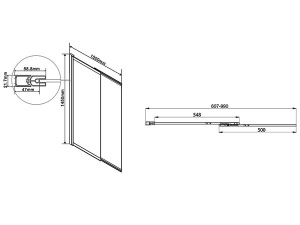 Душевая шторка на ванну Vincea VSB-1E100CL, 100х145, прозрачный
