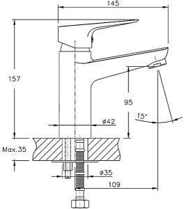 Смеситель для умывальника Haiba HB10506