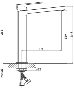 Смеситель для умывальника Haiba HB11615-7