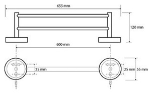 Держатель для полотенец Bemeta Dark 104204050