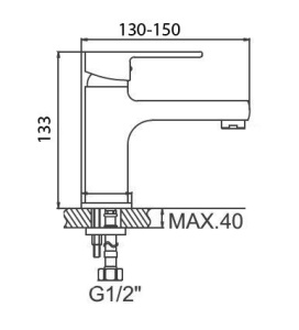 Смеситель для умывальника Ledeme H72 L1072