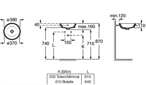 Умывальник Roca Gap Round 3270Y3000