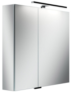 Шкаф-зеркало Sancos Hilton 80 / 90 / 100, 80х74, хром