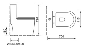 Напольный унитаз SantiLine SL-5019