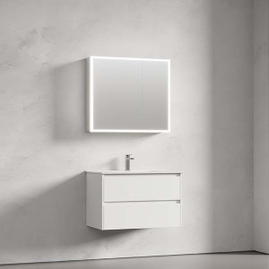 Шкаф-зеркало Sancos Evoke 80 / 90, 80х70, белый матовый