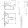 Смеситель для ванны Lauter Veris 21CK6028C-126