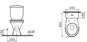 Напольный унитаз Vitra Norm Blanc 9837B099-7201 (сиденье Soft Close), белый