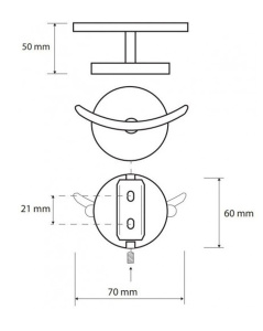 Крючок Bemeta Nox 102413010 двойной