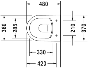Подвесной унитаз Duravit Rimless ME by Starck 45300900A1