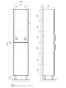 Пенал Volna Geometry 40 графит