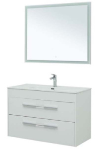 Комплект мебели Aquanet Августа 60 / 80 / 100, 100, белый глянец