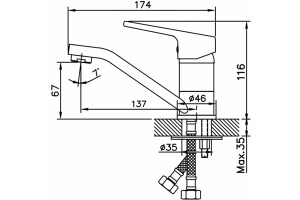Смеситель для кухонной мойки AV Engineering AVHOB4-A163-687