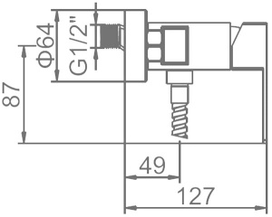 Смеситель для душа Ledeme L72033