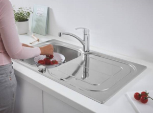 Кухонная мойка Grohe K300 31563SD0 + смеситель Grohe Eurosmart 33281003