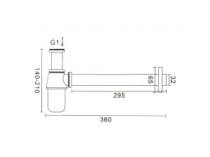 Сифон для умывальника Ledeme L80W