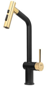 Смеситель для кухонной мойки Zorg ZRN 980128 Gunblack Gold Rosy / ZRN 980154 Gunblack Gold, золото