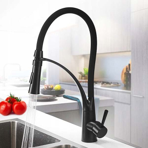 Смеситель для кухонной мойки Rea Gaspar Black REA-B0233 / Gaspar Gold/Black REA-B1019, черный