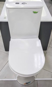 Напольный унитаз CeramaLux 1219A безободковый (с крышкой SoftClose), белый