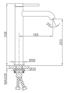 Смеситель для умывальника Gappo G1006-26 / G1006-29