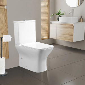 Напольный унитаз Cerutti Elleros CT10093 безободковый с крышкой Soft Close, белый