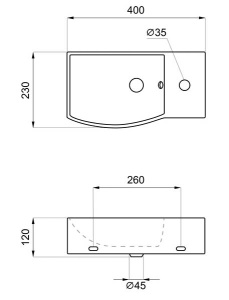 Умывальник Lavinia Boho Bathroom Sink 33311030 / 33311028 / 33311034 / 33311032 / 33311038 / 33311036, 40х23 L