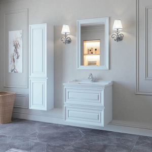 Зеркало Caprigo Ponza 80 13532, 80х90, белый матовый