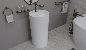 Умывальник Whitecross Pantheon белый матовый Solid Surface