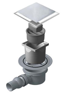 Душевой трап Pestan Confluo Dry 1 White Glass with flange