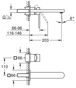 Смеситель встраиваемый Grohe Plus 29306003, хром