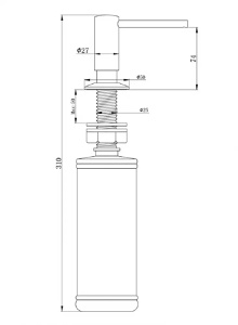 Дозатор для моющих средств Paulmark Brevit D005-BG / D005-G, золото