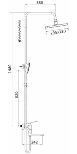 Душевая стойка Shevanik S8036F